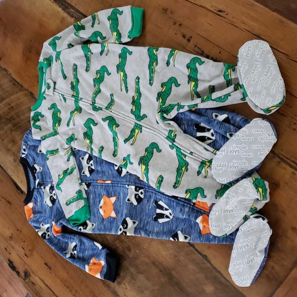 CARTER'S 3T BOYS 1-PIECE FLEECE FOOTIES